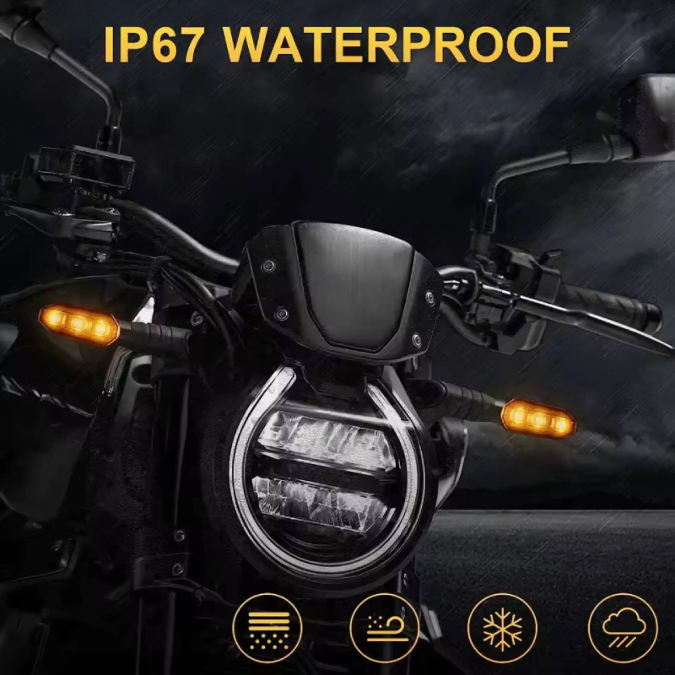 12V Moto Indicator Lamp Accessories Motorcycle 8mm Mini LED Turn Signal Lights Amber Flashing Light Blinker Turn Signal Lamp image 5
