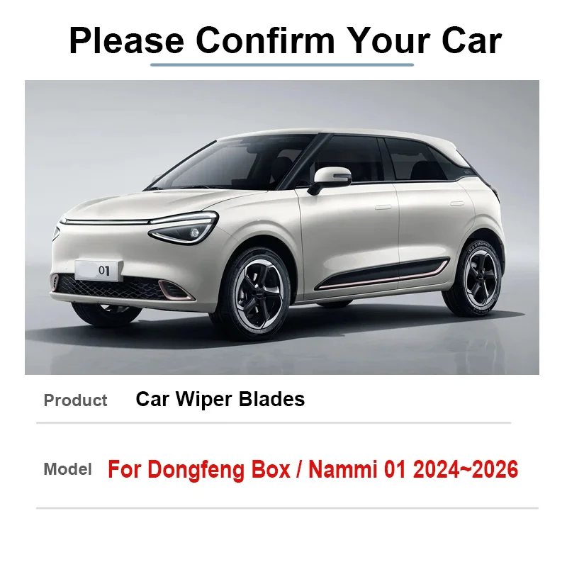 For Dongfeng Box Nammi 01 GuGo motors BOX 2024 2025 2026 Car Wipers Blades Windshield Front Wiper Brushes Auto Tools Accessories
