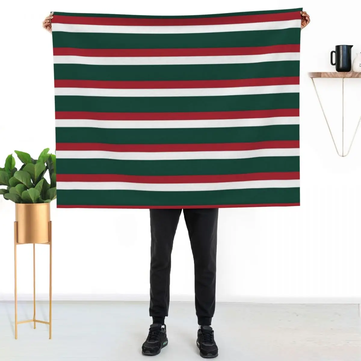 

Leicester Tigers rugby club colours - Striped Throw Blanket All Weather Soft Throw Blanket for Sofa