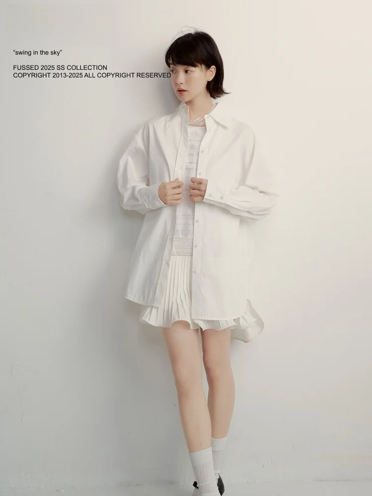 

Хлопковая футболка оверсайз Fussed Urban Collection, дышащая, с защитой от солнца, цвет «туманно-белый», из чистого хлопка, в стиле boyfriend, оригинальный дизайн...