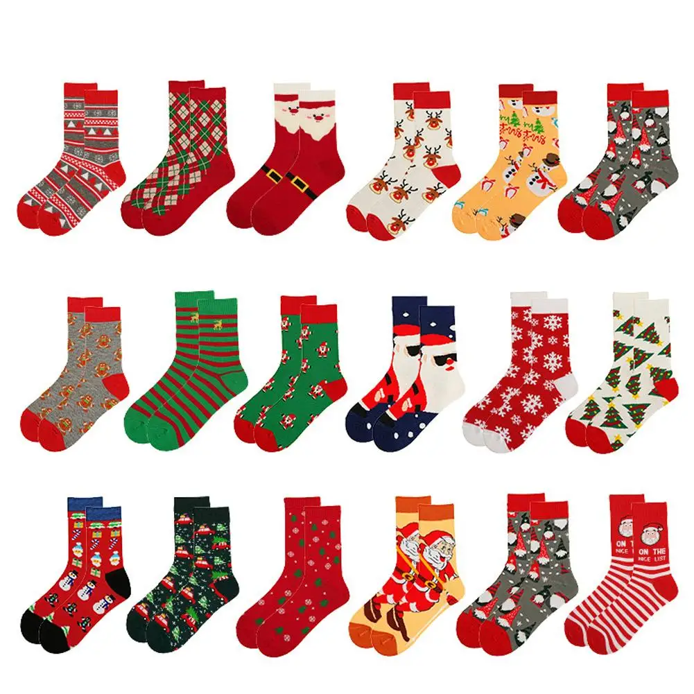 

12Pairs Christmas Stocking Gift Box Christmas 24 Day Countdown Blind Box Christmas Socks Soft Breathable Stocking Stuffer