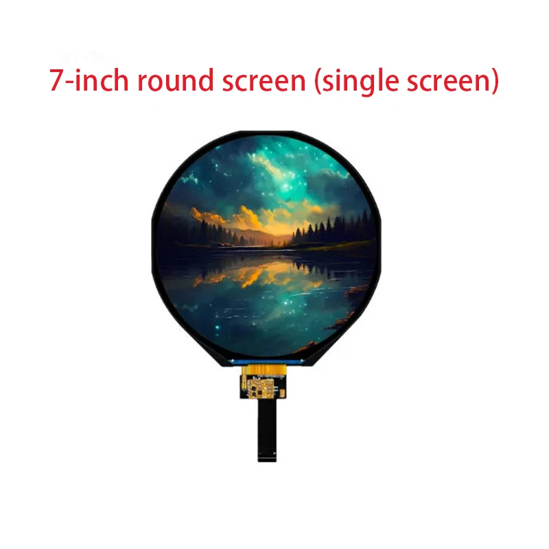 

7-inch IPS high-definition circular screen playback board SD card video player multifunctional remote control sculpture screen M