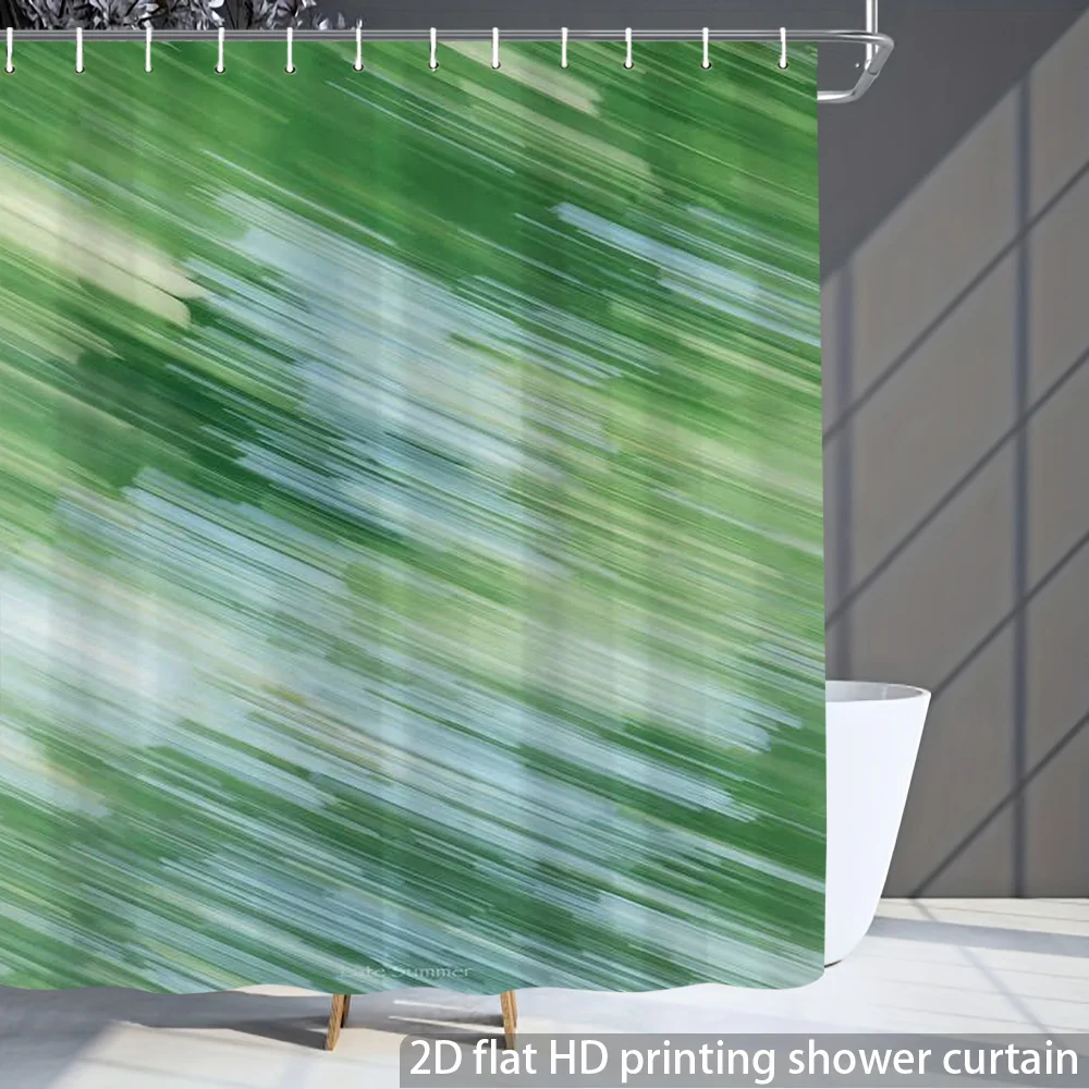防水グリーントロピカルリーフプリントシャワーカーテンモダンなバスルームの装飾用高級-hd-印刷バスカーテン家庭用アクセサリー