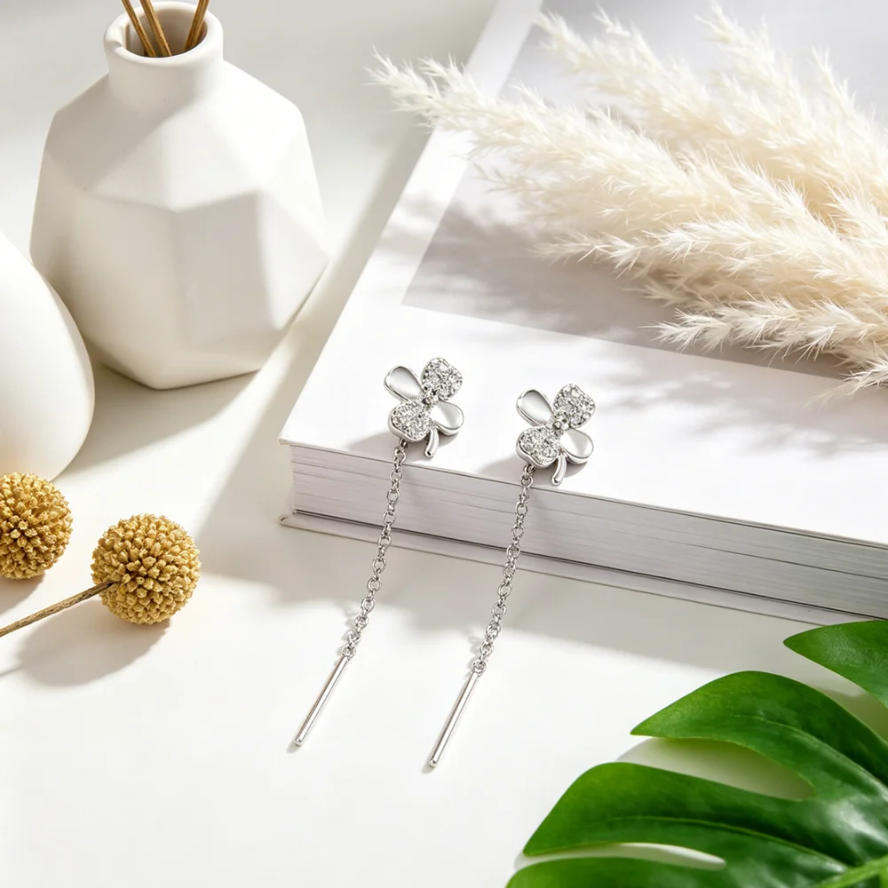 Long Tassel Dragonfly Dangle Earrings Original 925 Sterling Silver Luxury Drop Earrings For Women Wedding Dancing Jewelry