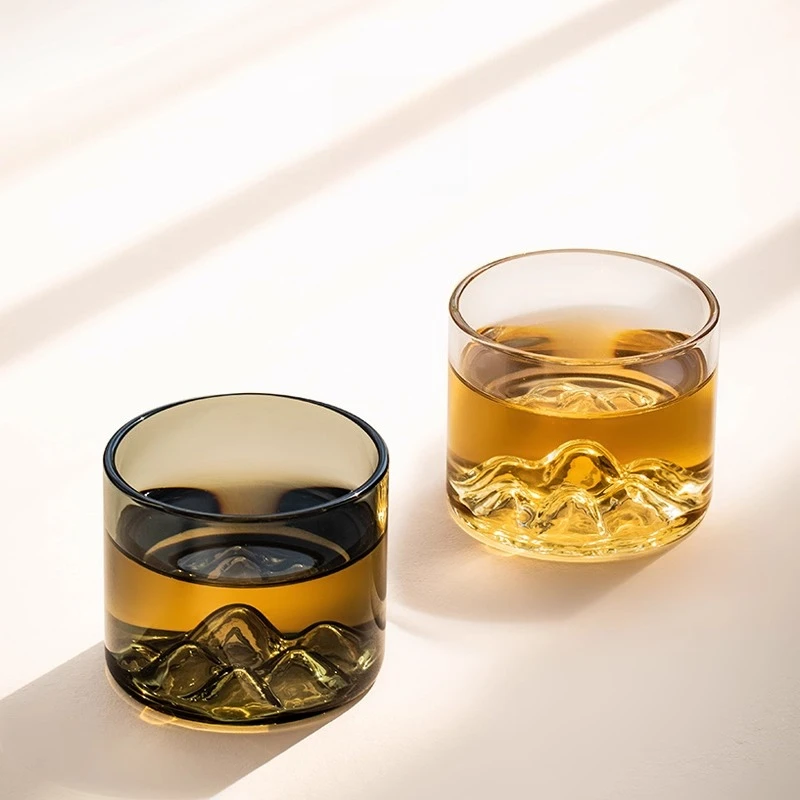 New Yuanshan Glass TeaCup Tea Tasting Cup Heat Resistant Glass Household Tea Drinking Kung Fu Tea Set TeaCup Owner Single Cups