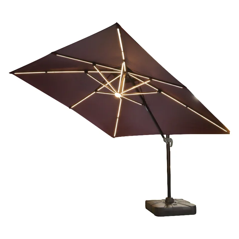 

Outdoor LED Light Roma Umbrella Modern Roman Round Waterproof 3*3m Sunscreen Large Parasols Cantilever Umbrellas