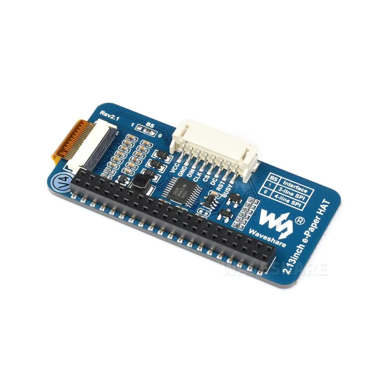 Шляпа для электронной бумаги Waveshare 2,13 дюйма (B), 250x122, красный/черный/белый, интерфейс SPI