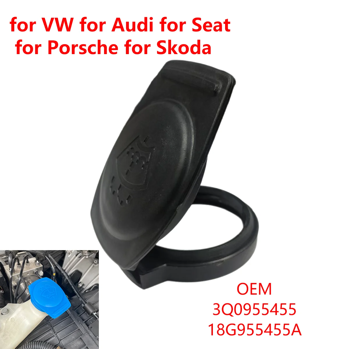 3q0955455 para porsche cayenne para vw para audi para assento para skoda octavia tampa do tanque do reservatório de fluido da arruela do limpador do pára-brisa do carro