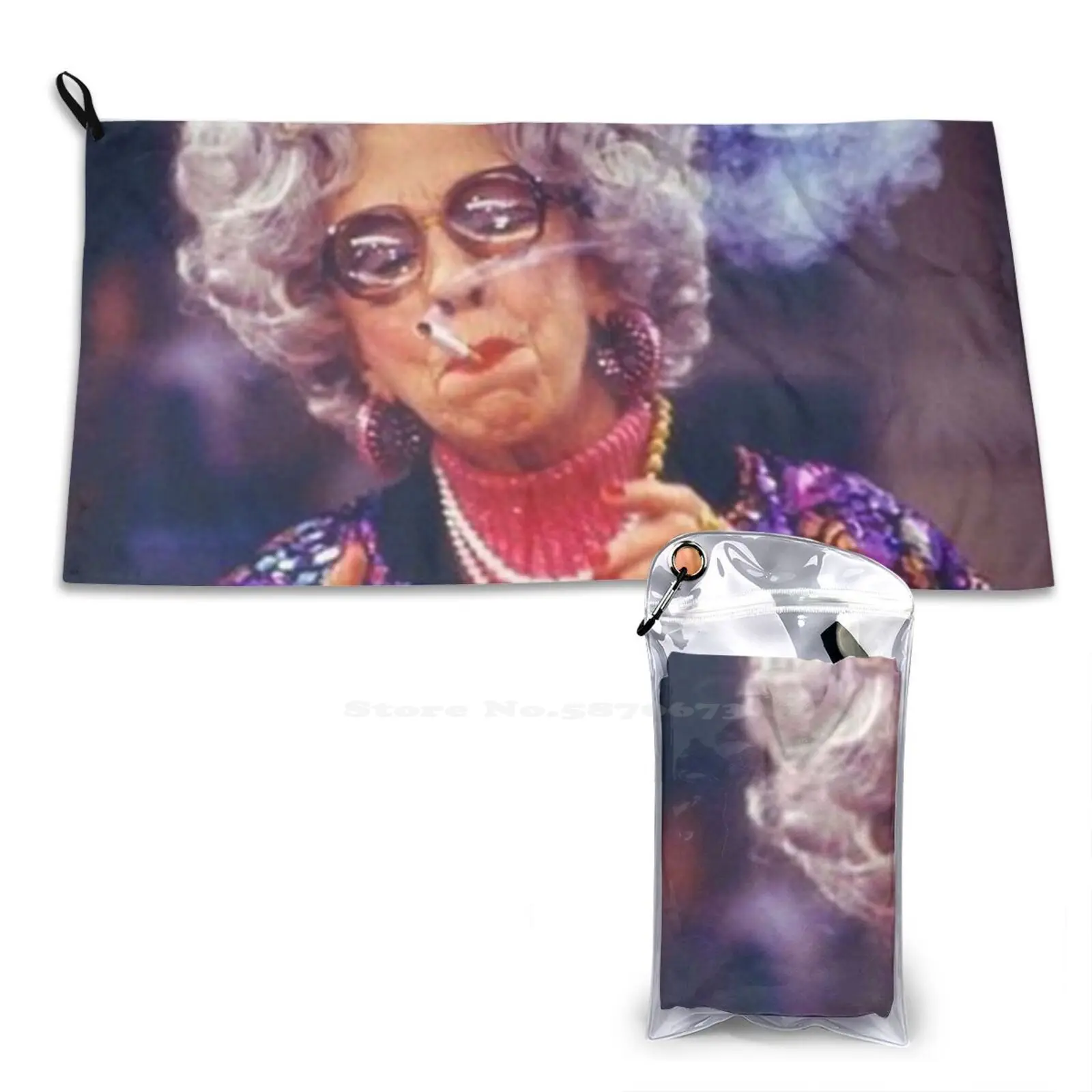 Grandma Yetta Soft Towel High Quanlity Sport Washcloth 90S Sitcom The Nanny Fran Fine Fran Drescher Funny Comedy Vintage