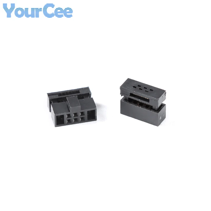 10PCS 1,27 MM 2,0 MM pitch FC-6/8/10/12/16/20/24/26/30/34/40/50 PIN Weibliche Header IDC Buchse Stecker für 0,635/0,1 MM Flache kabel