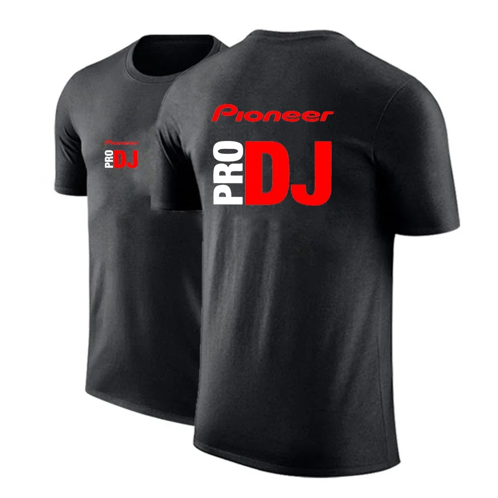 DJ Pioneer PRO 2024 Men's New Printed T-Shirts Breathable Shorts Sleeves Round-Neck Casual Style Harajuku Sporting Fitness Tops