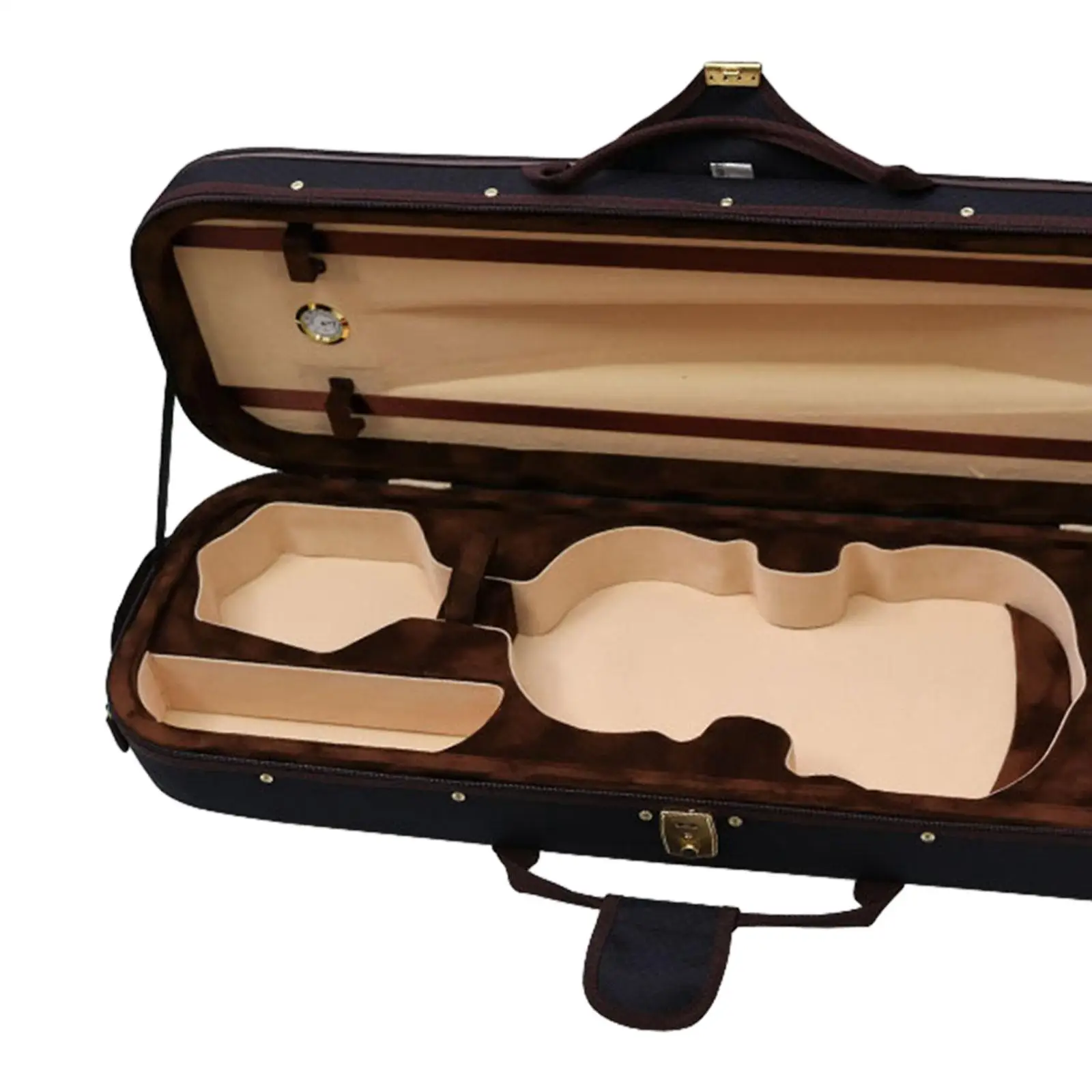 Portable Violin Case 4/4 Full Size Hard Oblong Lightweight Box Shoulder Backpack for Violin Practice or Travel