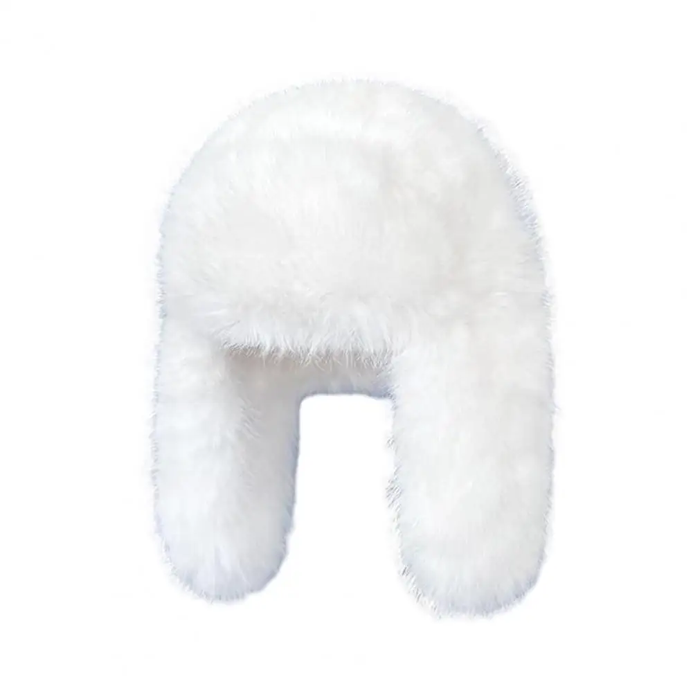 winter hat for women Winter Imitation Mink Lei Feng Hat Solid Color Plush Hat Thickened Warm Ski Coldproof Earflap Hat