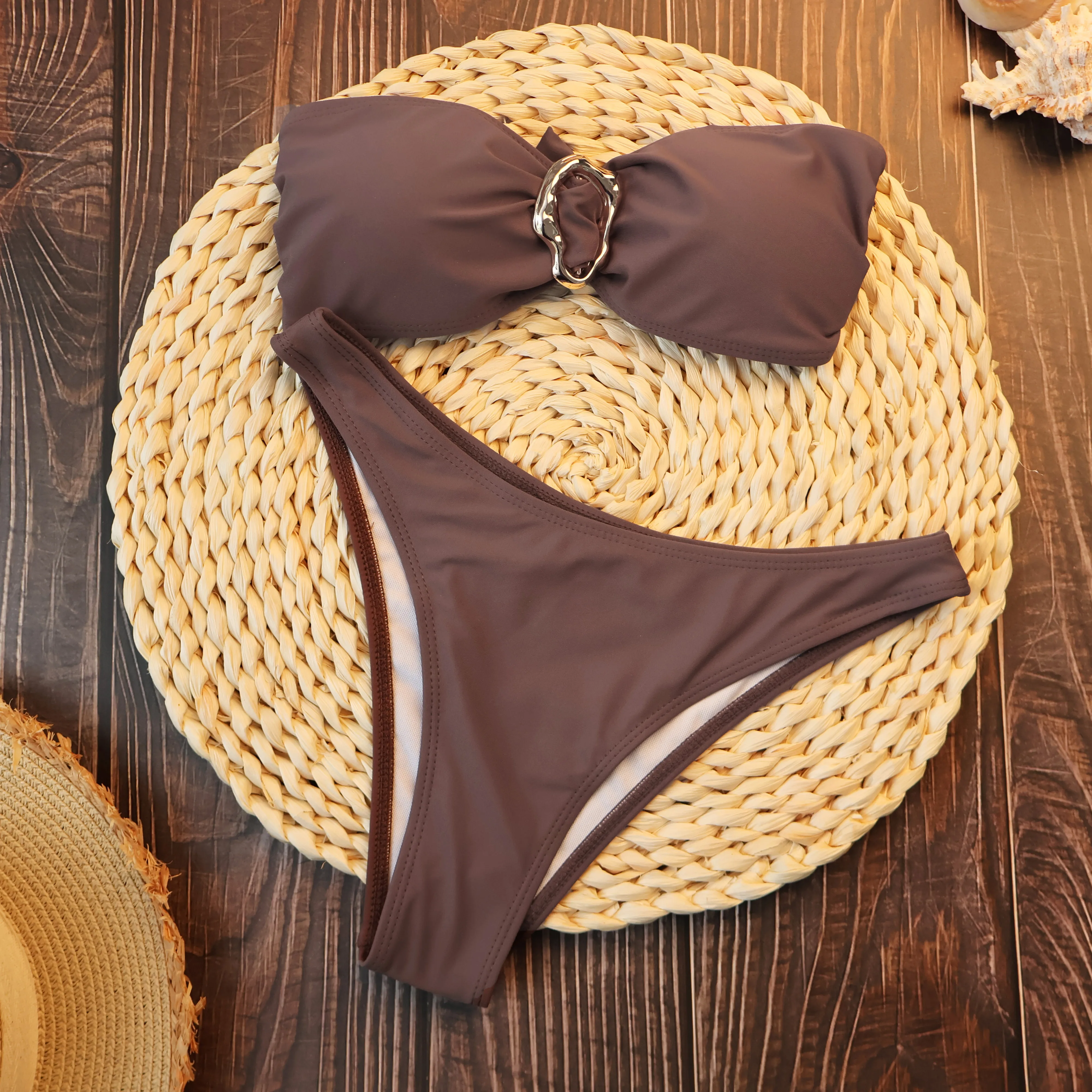 

Push Up Bikinis 2025 Sexy Women Swimsuit Female Swimwear Micro Bikini Set Swimming Suit Beachwear Bandeau Brazilian Biquini