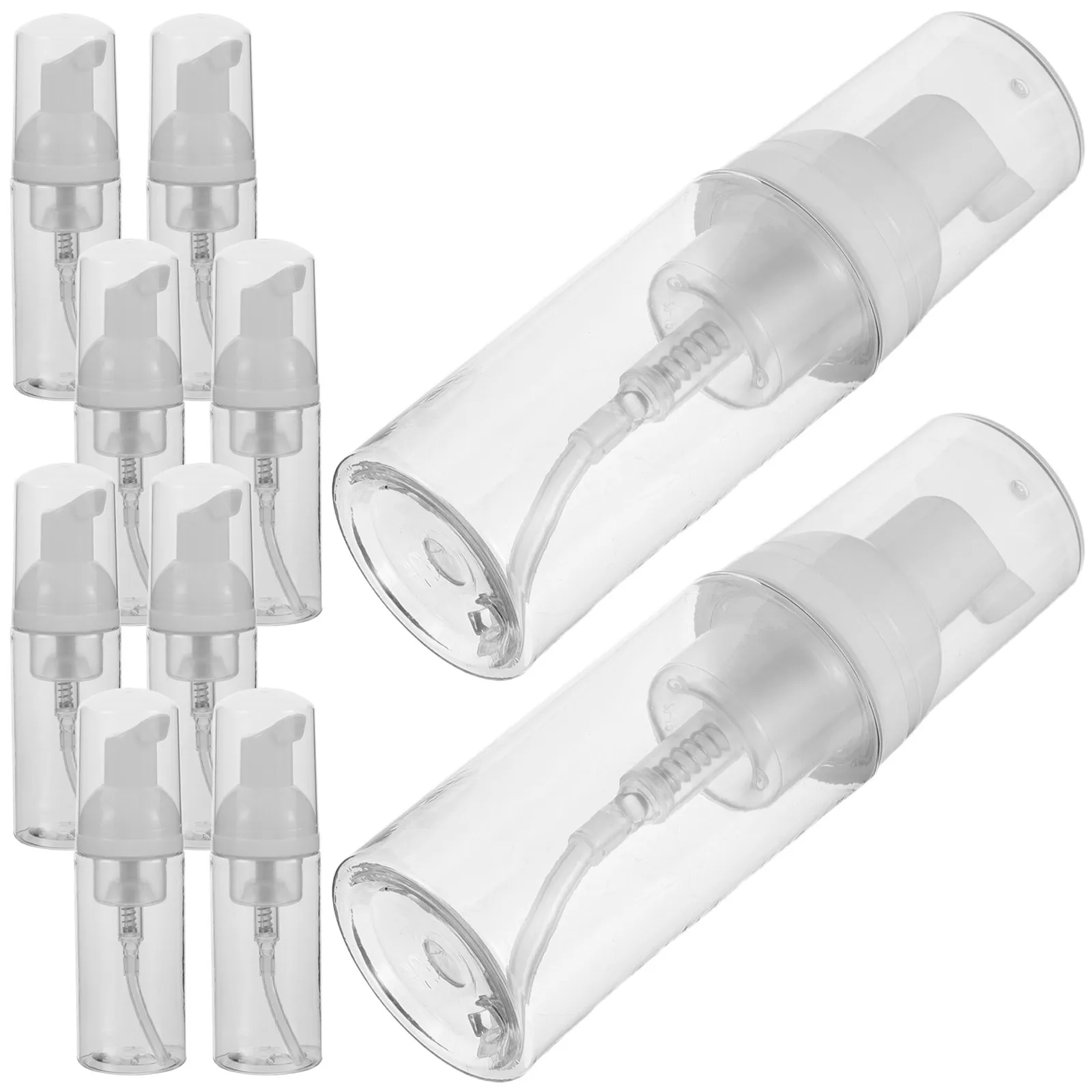 

10Pcs Travel Bottles Foam Pump Bottles Plastic Refillable Dispenser Leakproof Clear Mini Foam Soap Container for Cosmetics