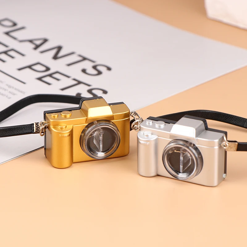 1/6 1/12 Dollhouse Miniature Retro Camera for Doll Accessoires Decoration Kids Pretend Play Toys Gift