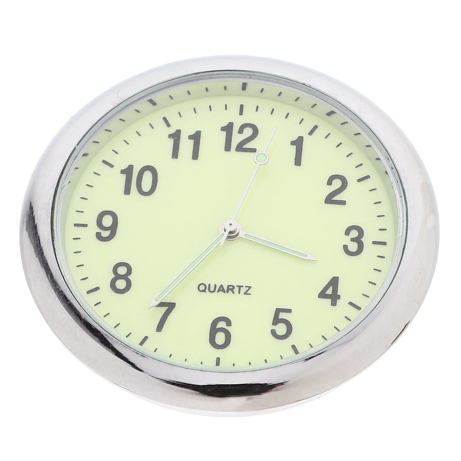 

Car Quartz Silver Stick On Dashboard Small Round Automotive Clock Clocks for Dash Tiny Clock Hardware