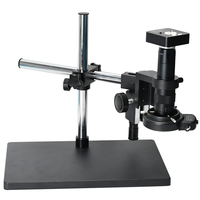 41MP HDMI USB HD Digital Industry Video Microscope Camera 180X C-MOUNT Lens 144 LED Light Big Boom Stand Universal Bracket Set