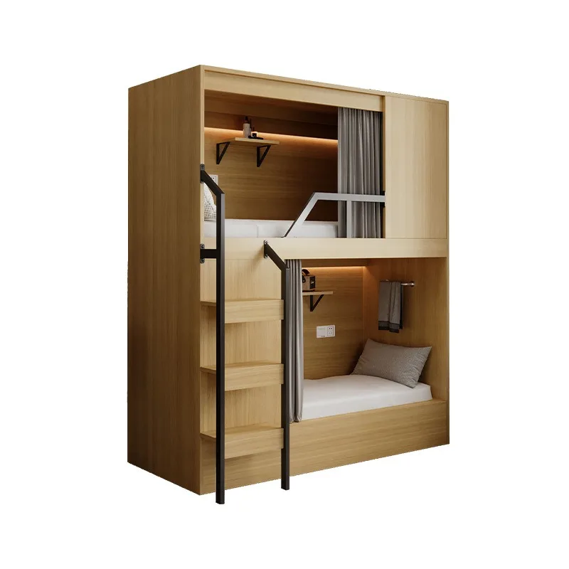

Space capsule upper and lower beds Student dormitory Multifunctional upper and lower bunk beds Youth Hostel