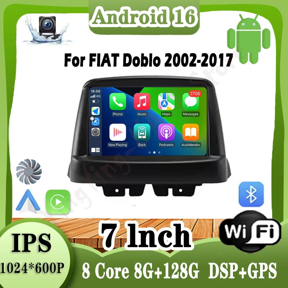 7" For Fiat Doblo 2…