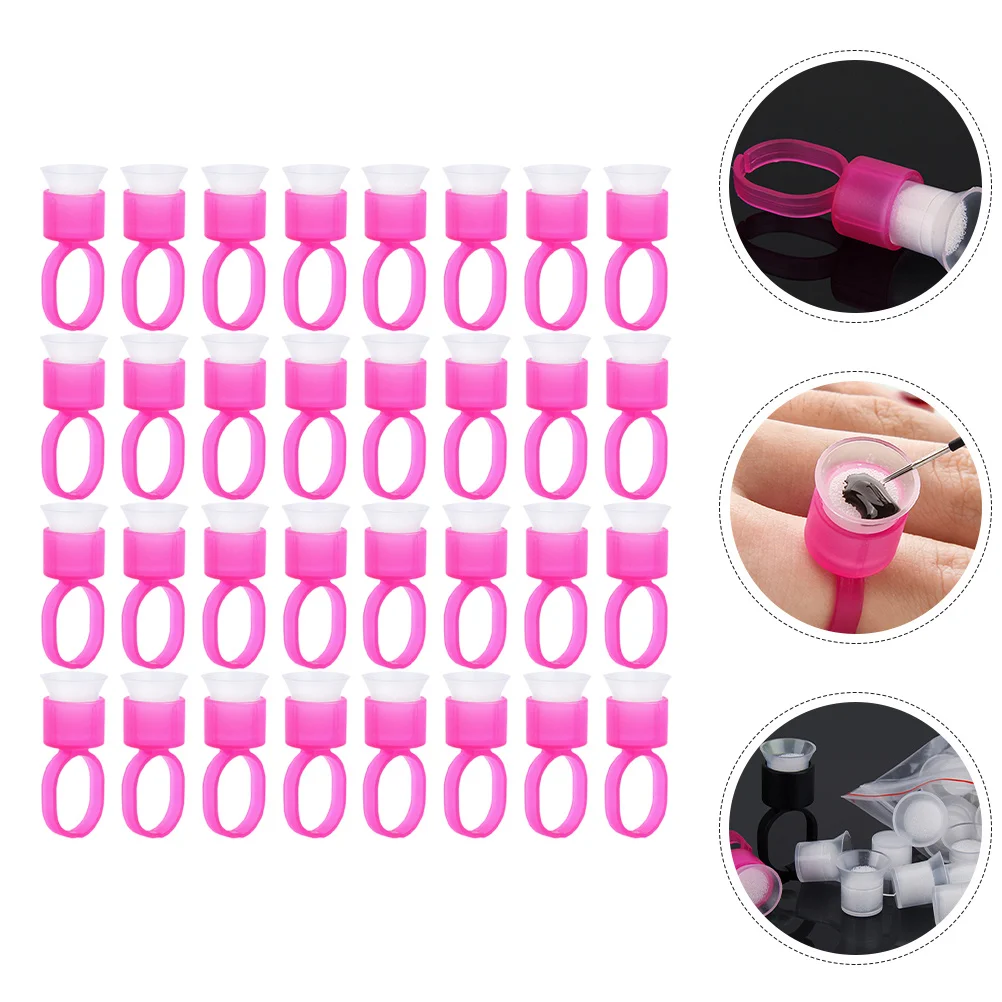 

50 шт., кольца для клея для ресниц, пластиковые держатели для клея для ресниц, прочные чашки для наращивания, принадлежности для наращивания ресниц, чернила для татуировки, кольца