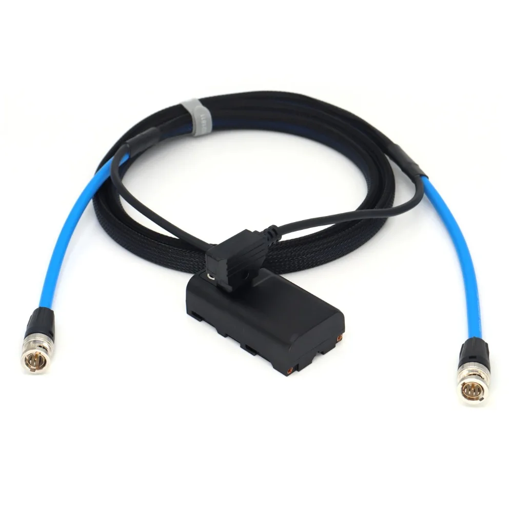 D-tap to F970 Power Coupler DC Dummy Battery with SDI Video Cable for SmallHD ATOMOS Monitor 1.5M
