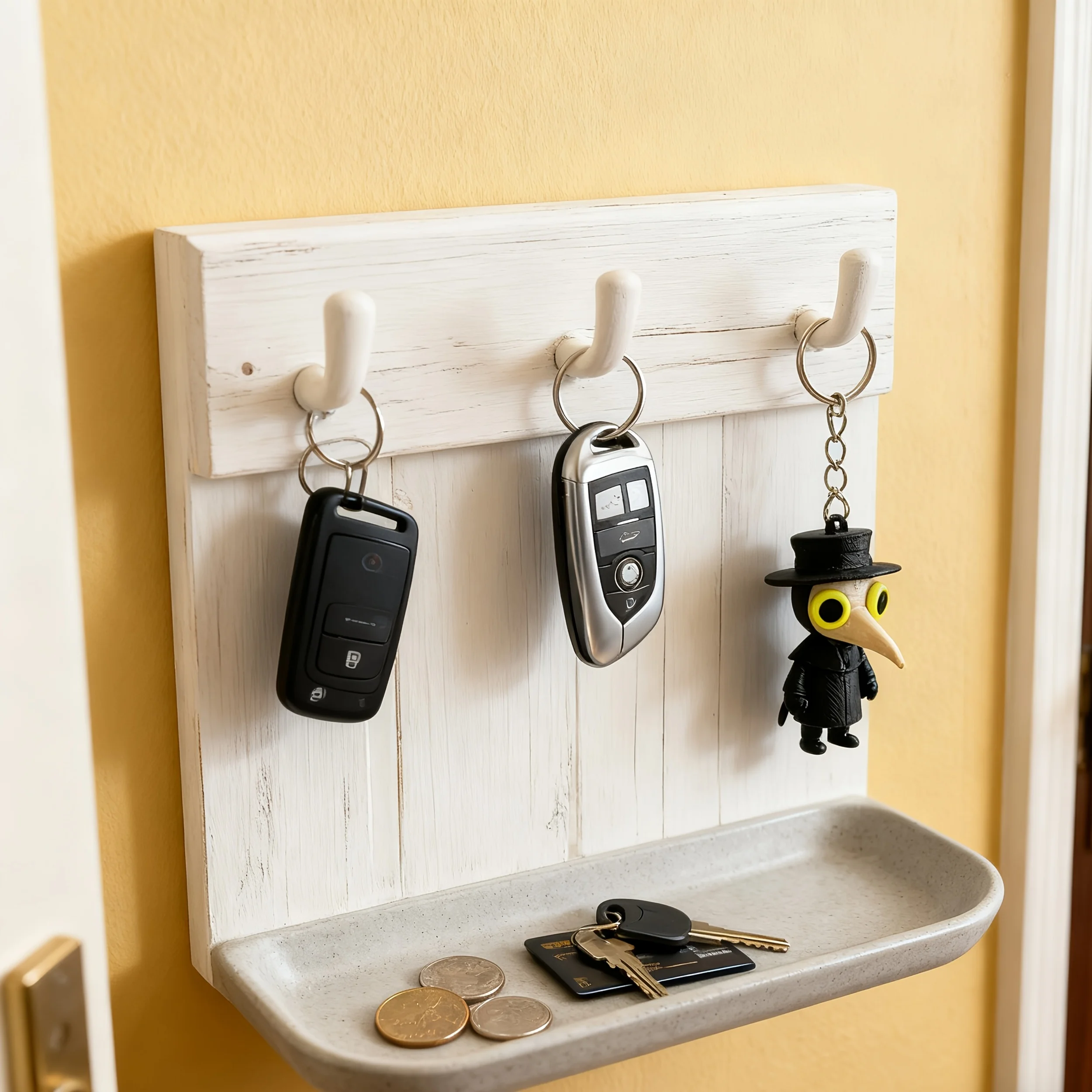 

3D printed plague doctor keychain, unique and fun small pendant, a great choice for Christmas gifts, decorating keychains