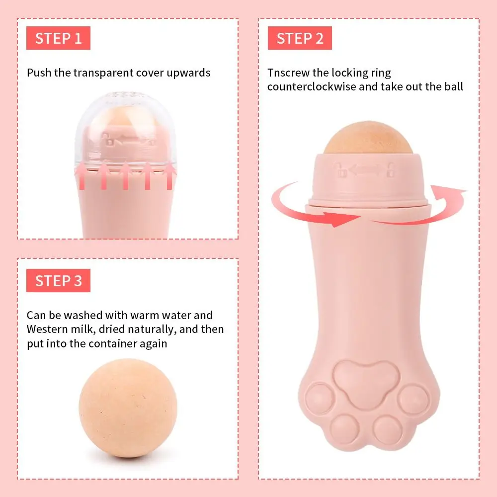 جديد القط باو الحجر البركاني النفط امتصاص قابل للغسل للإزالة زيت الوجه أدوات العناية بالبشرة حجر الورد الوجه النفط امتصاص الأسطوانة