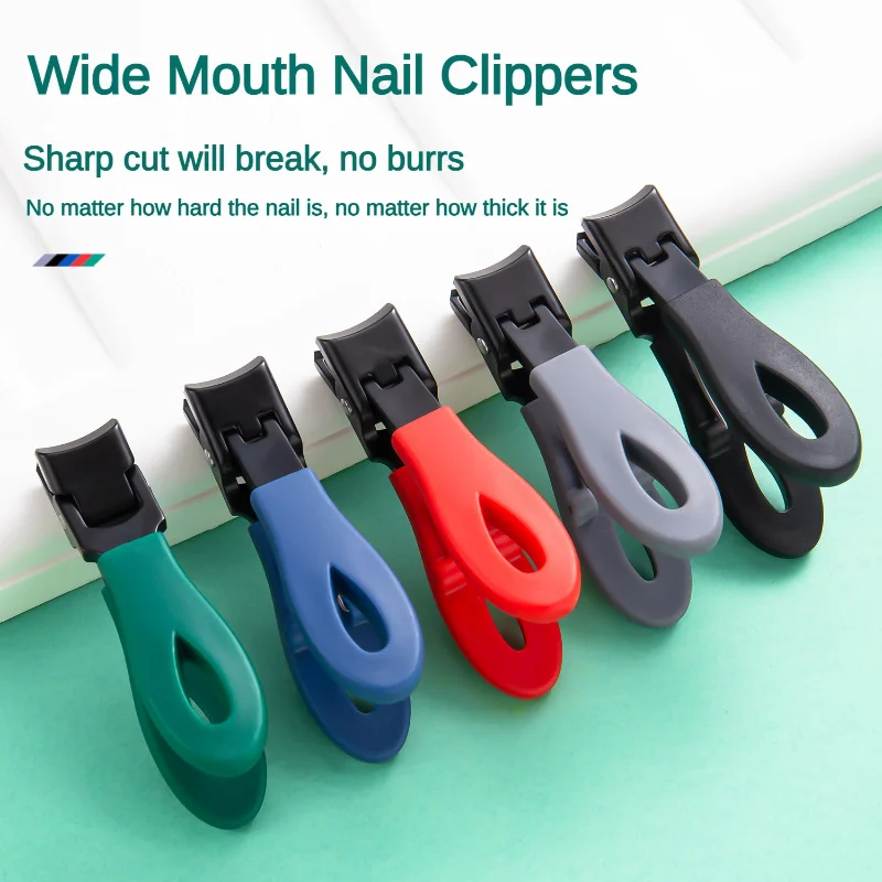 Wide Mouth Nail Clippers Anti-splash Large Opening Nail Pliers Thick Hard Special Nail Clipper Stainless Steel Manicure Tools