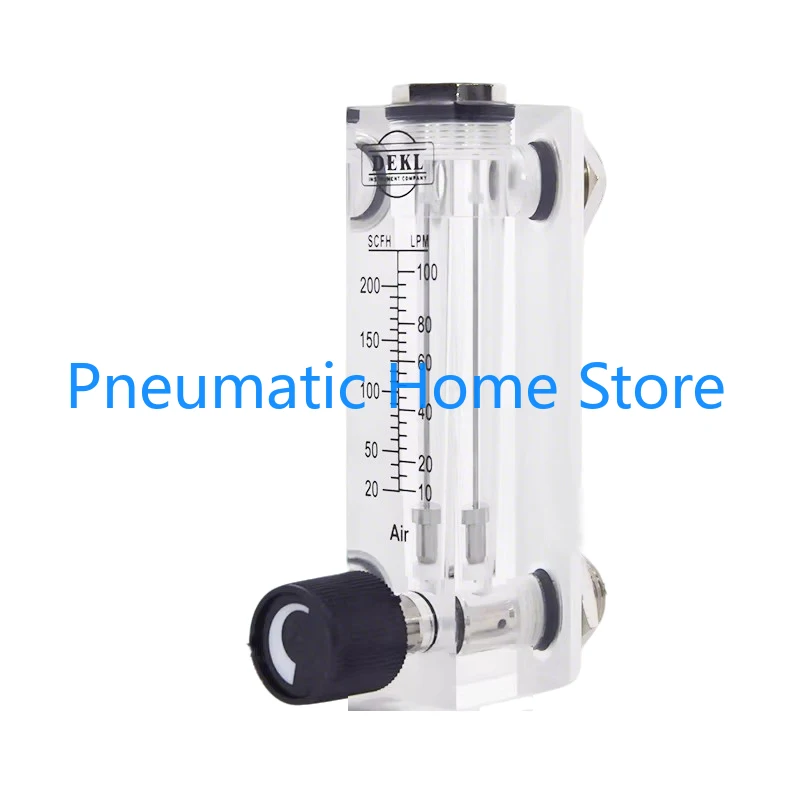 

LZT-6T PMMA Gas Air Flowmeter 1/4" ZG Female Square Panel Type Rotameter 0.1-1LPM 10-100LPM 1-10LPM 2-20LPM 0.5-5LPM