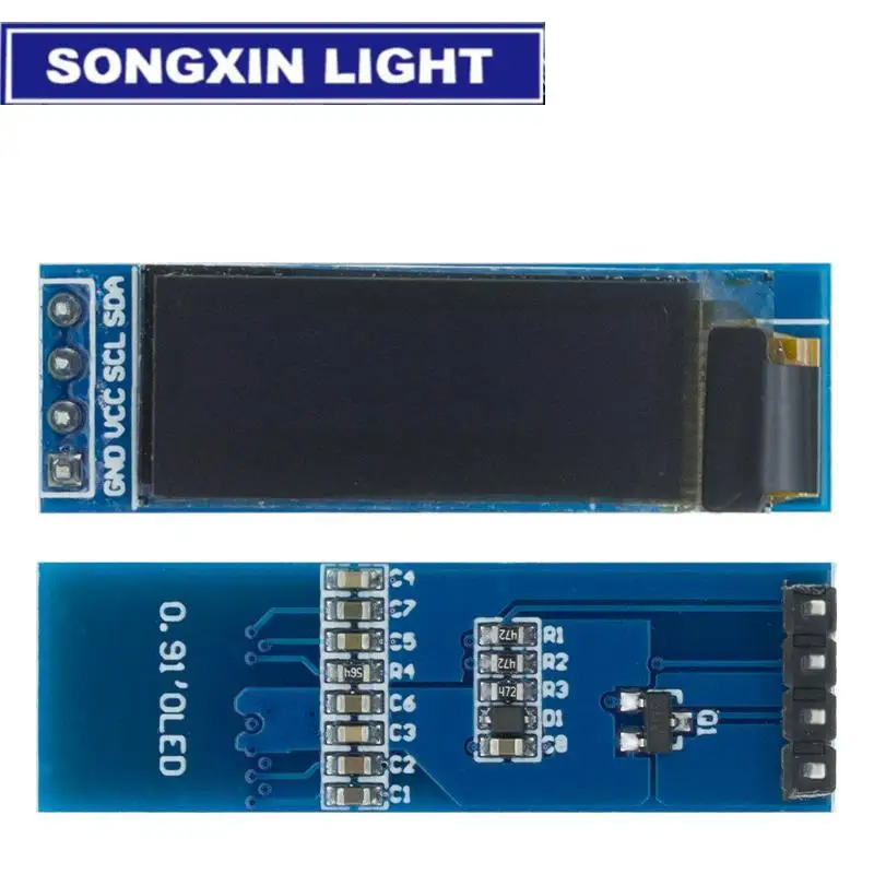 Органический светодиодный модуль 0,91 дюйма, белый/синий/желтый, 0,91X32, органический светодиодный дисплей дюйма, модуль IIC Communicate для сертификации Arduino ROHS