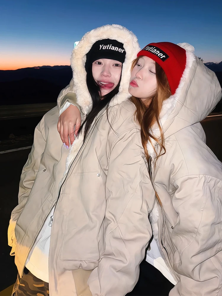 

Cleanfit Men's Hooded Jaet with Fur Collar Fce Lined Thiened Cotton Coat for Autumn And Winter Warm Sli Casual