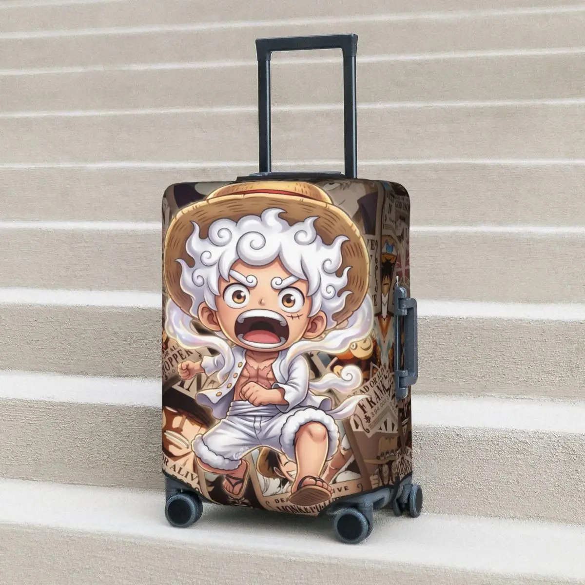 

Gear5 Nika Luffy Anime One Piece Suitcase Cover Business Holiday Strectch Luggage Case Protection