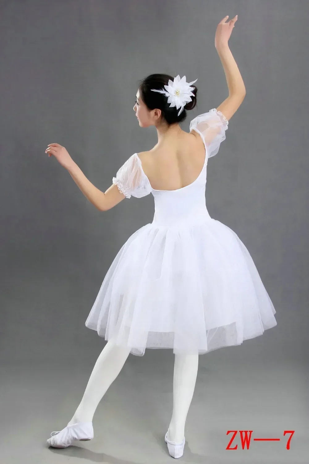 

2021 Classical Professional White Swan Lake Ballet Costume Romantic Tutu Dresses For Performance Adult Tutu