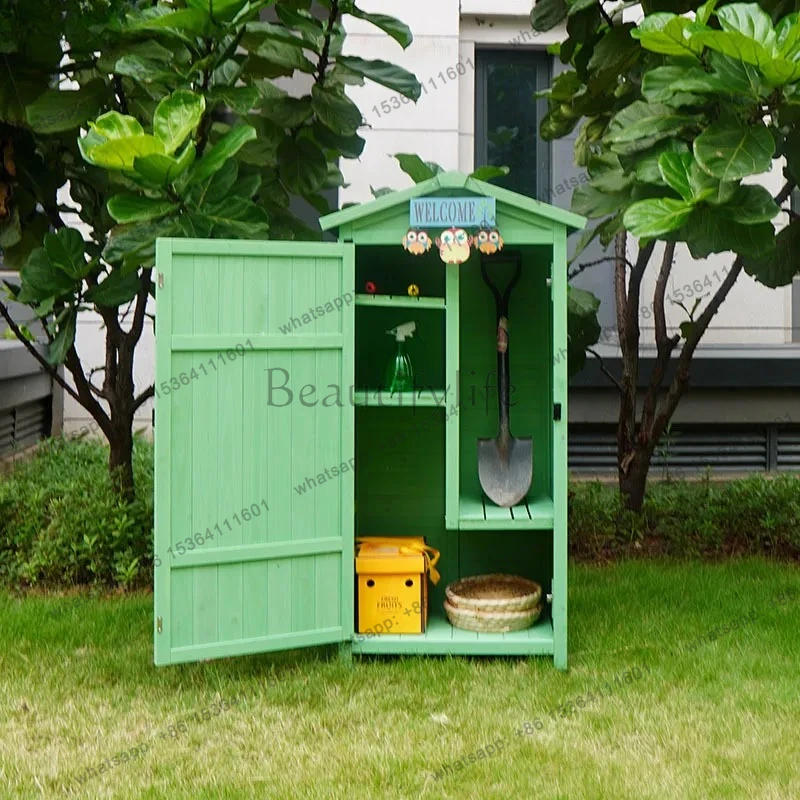 Outdoor Storage Cabinet Yard Miscellaneous Storage Cabinet Garden Tool Room Courtyard Balcony Outdoor Storage Cabinet