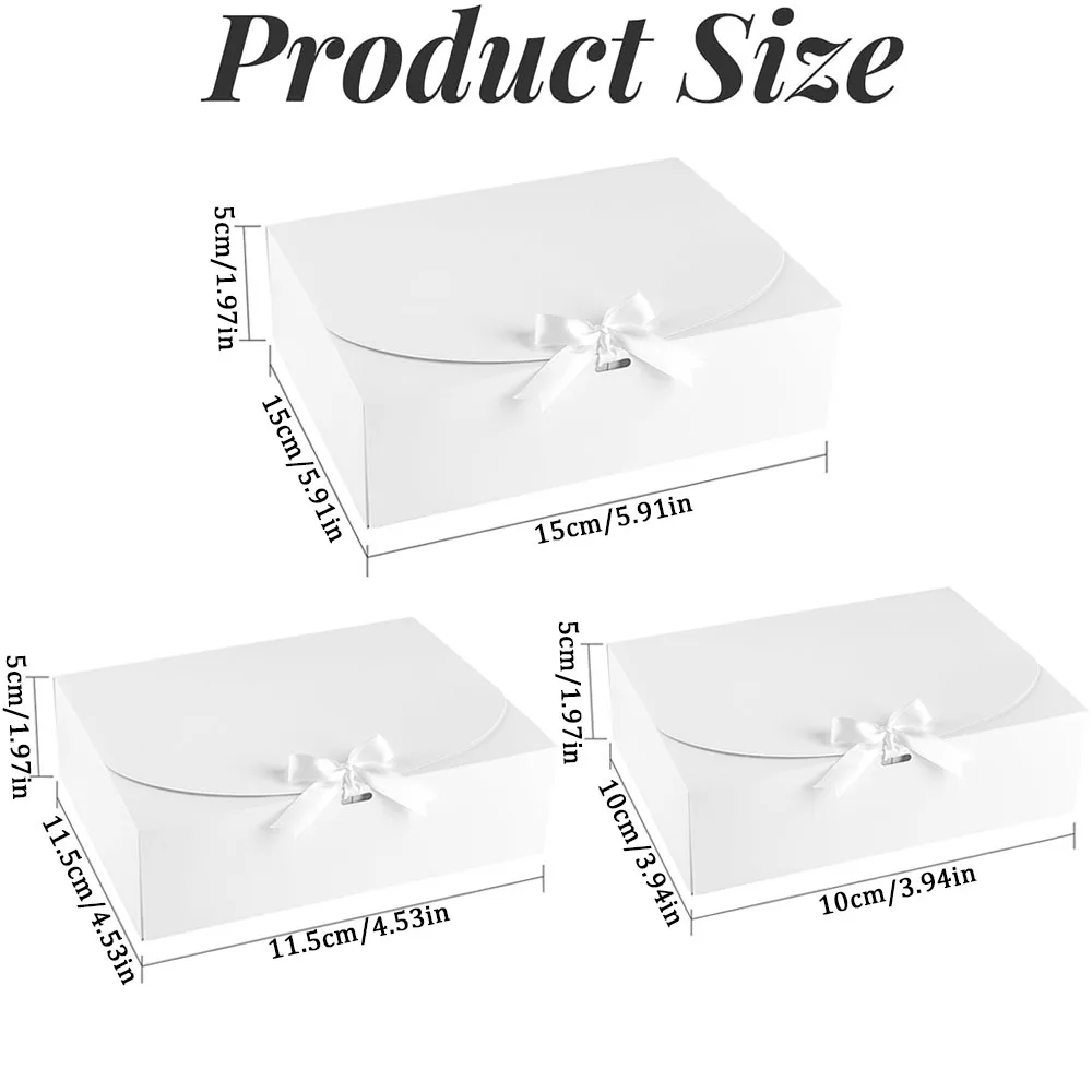 10/20 علب هدايا مع أغطية، علب هدايا بشرائط فيونكة، لصناديق ورق كرافت للهدايا، وتغليف الزفاف وأعياد الميلاد والمهرجانات