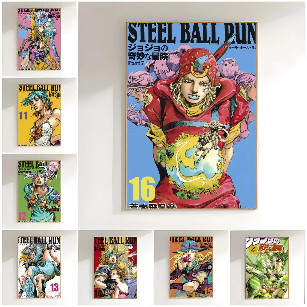 anime manga J-JoJos Bizarre Adventure Poster Classic Wall Art  Home Decor  Peel and Stick Unframed