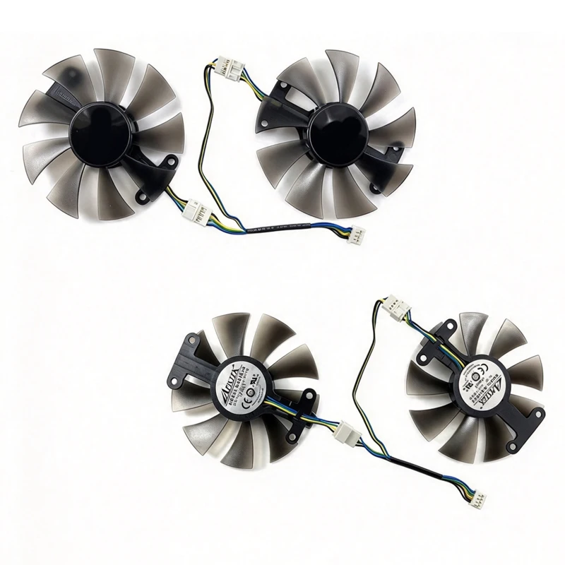 Suitable for SAPPHIRE RX460 560 560D Platinum GPU Cooling Fan with Shell, fan diameter 85mm, mounting hole spacing 24mm×73mm
