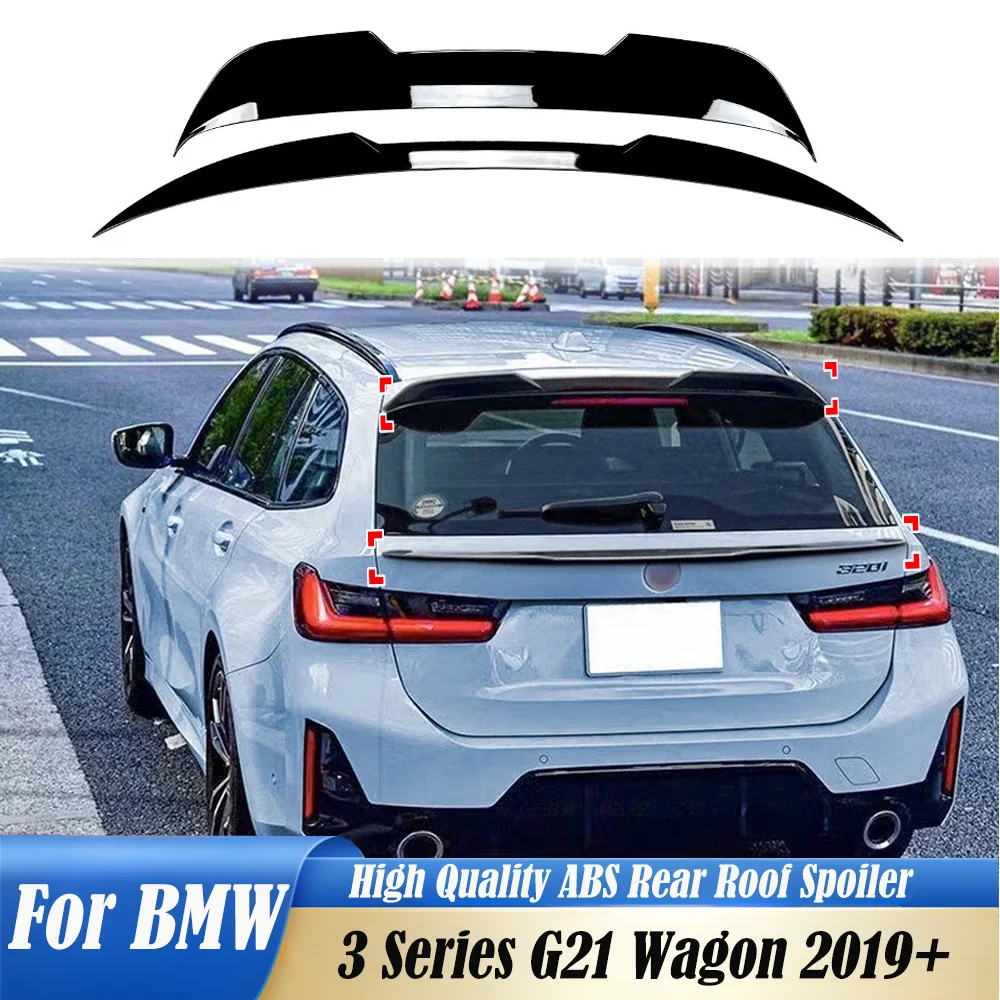 

Car Rear Roof Spoiler Middle Spoilers Wing For BMW 3 Series G21 Wagon 2019+ High Quality ABS Blade Tail Wing Body Exterior Kit