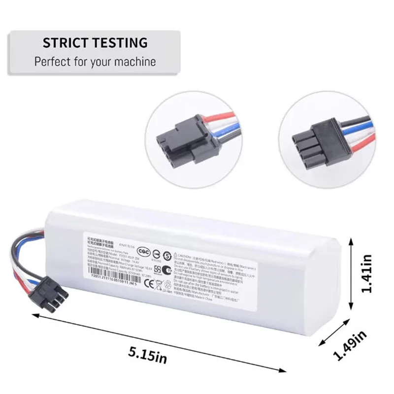 

14.4V 4S2P 18650 lithium-ion battery Replacement Battery For Xiaomi X10+ PLUS B101CN B105CN OMNI 1S Sweeping Robot