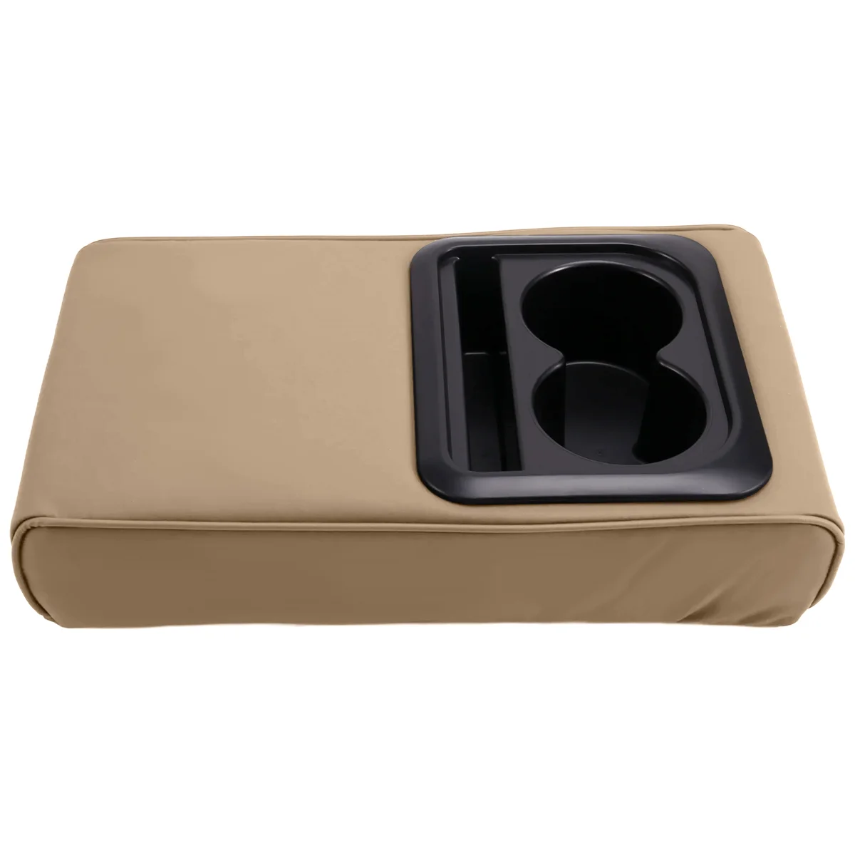 Car Armrest Box Pad,Anti-Fatigue Elbow Support Pad Universal Central Armrest Pad with Rear Seat Cup Holder Storage Beige