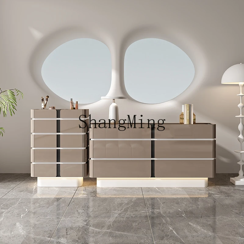 

ZYY light luxury solid wood high-end cloakroom jewelry jewelry bedroom entrance high-end bedside cabinet