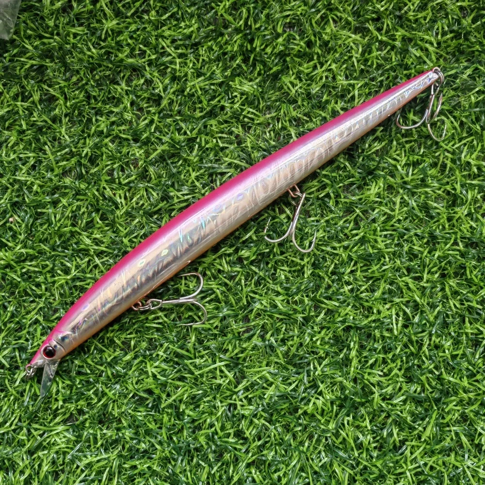 MUKUN Ultra Long Casting Slim Minnow schwimmender Angelköder 210 mm 34 g 10–100 cm Salzwasser künstliche große harte Köder – Detail 3