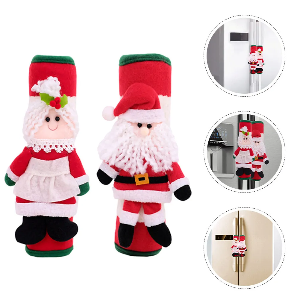 

4Pcs Refrigerator Door Handle Covers Clean Protector Anti Stain Oil Water Drip Fridge Handle Cover Kitchen Appliance Protector