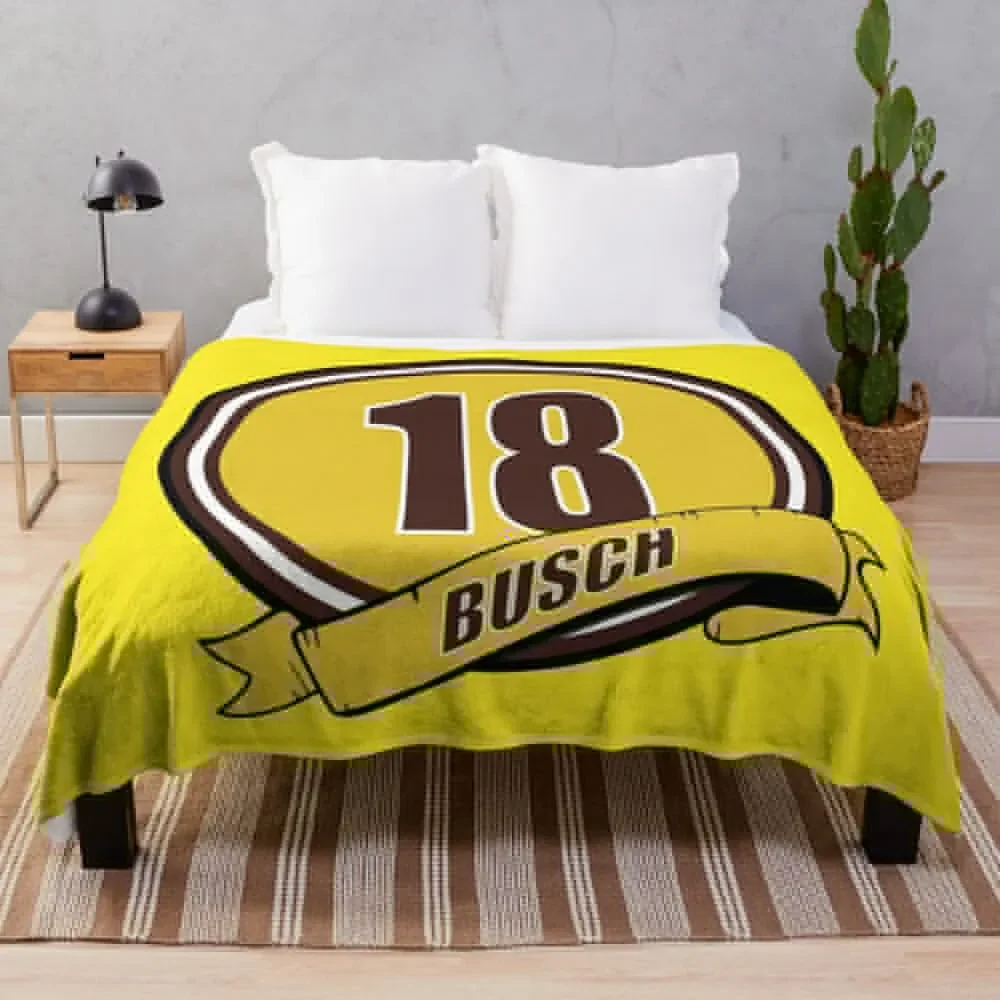 18 Busch w/Banner Throw Blanket Shaggy Beautifuls Soft Beds Luxury Brand Blankets