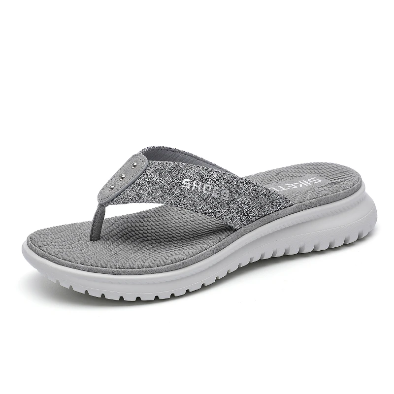 New Summer Products European And American Sandals For Women Simple Flip Flops Sports Wedge Casual Large-Size Slippers Simple