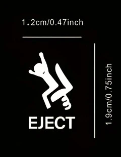 Weiße EJECT-Logo Wasserdichte Vinyl-Aufkleber Kreative Sticker für Auto, Motorrad, Laptop, DIY Modifizierte Ornamente und Zubehör – Detail 6