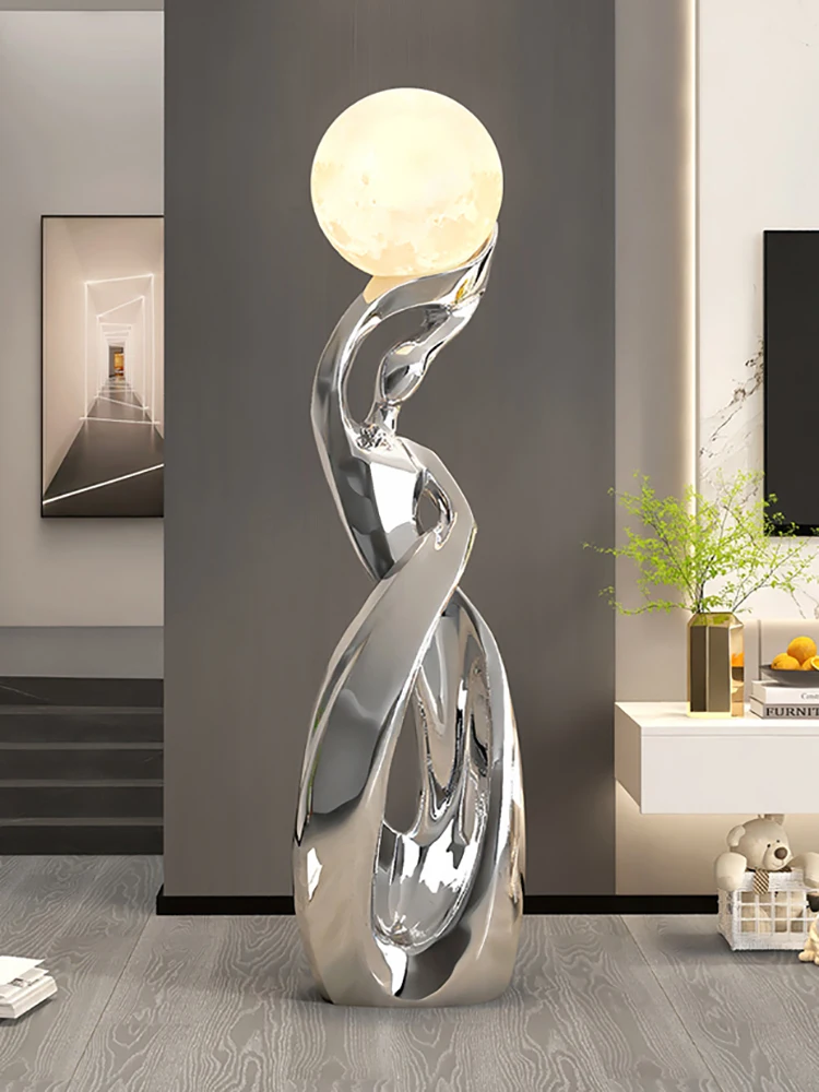 

Home Decor Abstract Maid Statues Floor Decoration Luminous Sculptures Art Ornaments Housewarming Gifts Nordic Indoor Figurines
