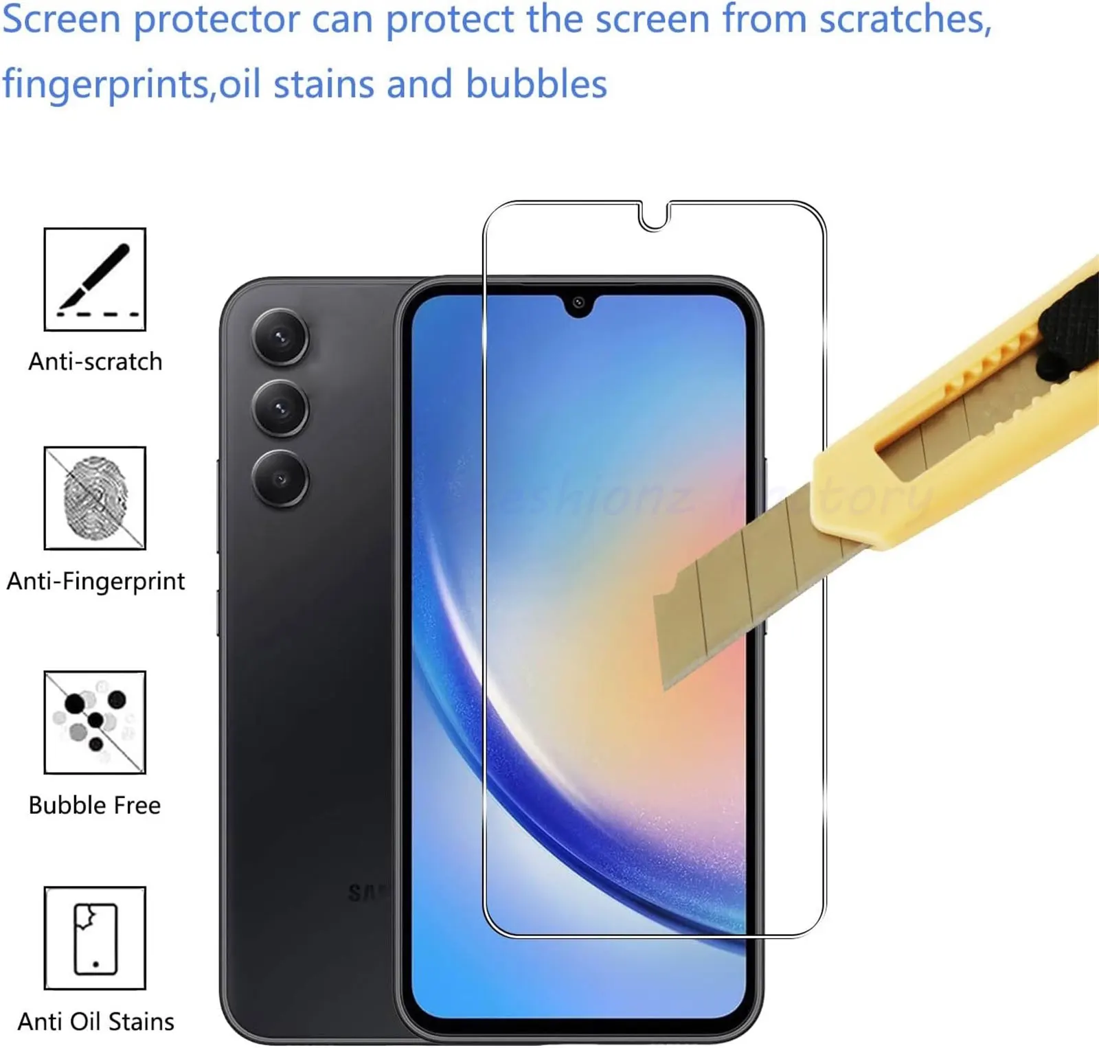 2/4 szt. 10D szkło hartowane do Samsung Galaxy A34 A34 5G folia ochronna ekranu