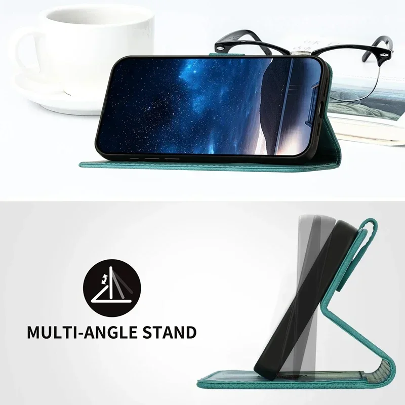 A16 5G SM-A166B Case For Samsung Galaxy A16 5G Solid Color Wallet Stand Case for Funda Samsung A 16 A06 SM-A065F Leather Cover